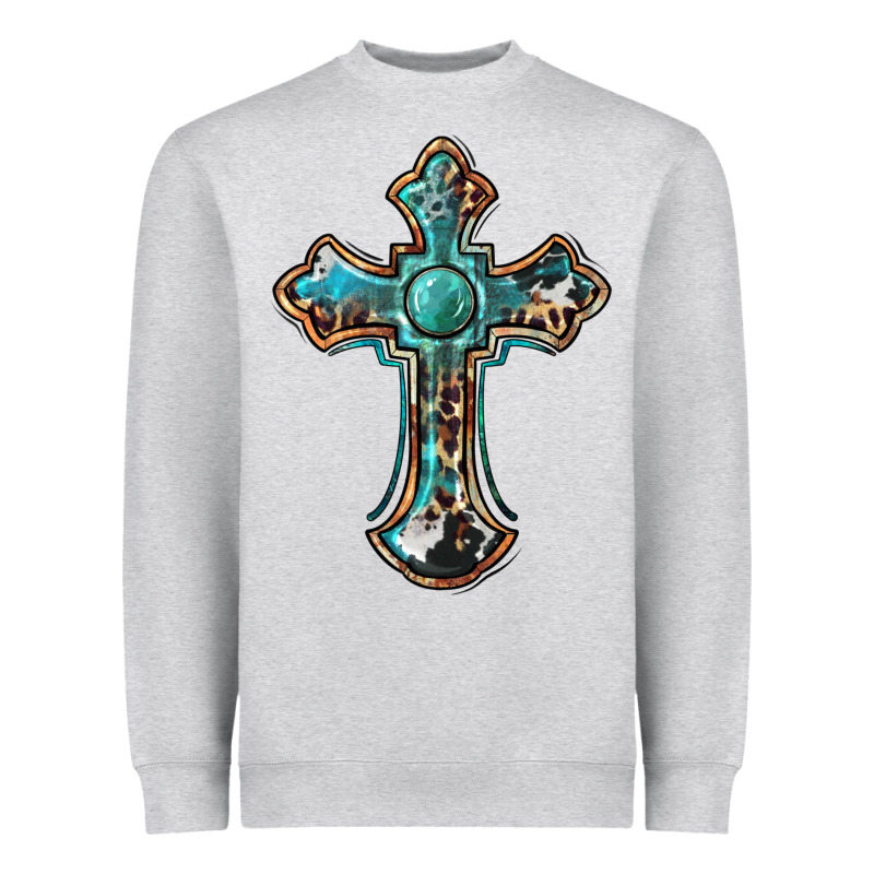 Western Cross Heavyweight Sweatshirt by BarkalooDesign | Teevron