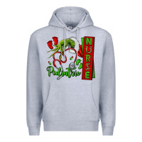 Heather Grey Christmas Character Premium Hoodie - NancyCooperArtShop