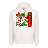 Pale Pink Christmas Character Premium Hoodie - NancyCooperArtShop