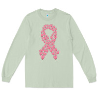 Matcha breast cancer ribbon Long Sleeve Tee - MaliasSmallBusiness