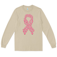 Mushroom breast cancer ribbon Long Sleeve Tee - MaliasSmallBusiness