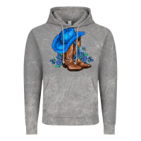 Valentines Day Blue Boots Cowgirl Hat And Roses Vintage Hoodie | Teevron
