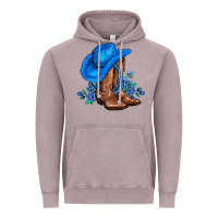 Vintage Zinc valentines day blue boots cowgirl hat and roses Vintage Hoodie - AdoDesignShop