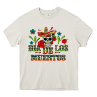 Cream dia de los muertos Heavy Core Tee - texasbilliewilder