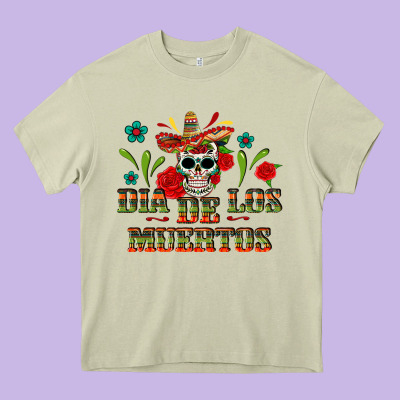 Dia De Los Muertos Heavy Core Tee Designed By Texasbilliewilder