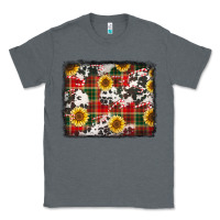 Charcoal Heather cowhide sunflowers candy canes Classic Tee - Jasminsmagicworld