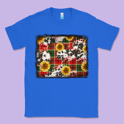 Cowhide Sunflowers Candy Canes Classic Tee Designed By Jasminsmagicworld