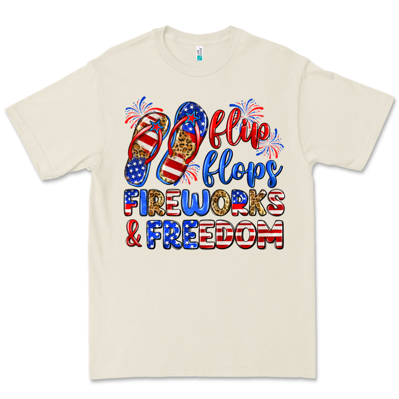 Flip Flops Fireworks And Freedom Premium Tee by Zillion Design Studio | Teevron