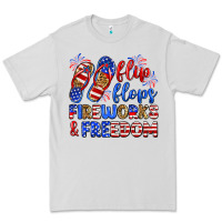 Dove Grey flip flops fireworks and freedom Premium Tee - Zillion Design Studio