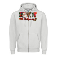 Dove Grey Howdy Christmas Santa Zipper Hoodie - NancyCooperArtShop
