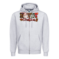 Heather Grey Howdy Christmas Santa Zipper Hoodie - NancyCooperArtShop
