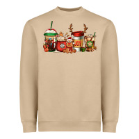 Mushroom Reindeer Christmas Coffee Cups Heavyweight Sweatshirt - Jasminsmagicworld