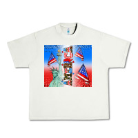 Pistachio american flag  and america Urban Heavy Tee - AdoDesignShop