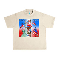 American Flag  And America Urban Heavy Tee | Teevron