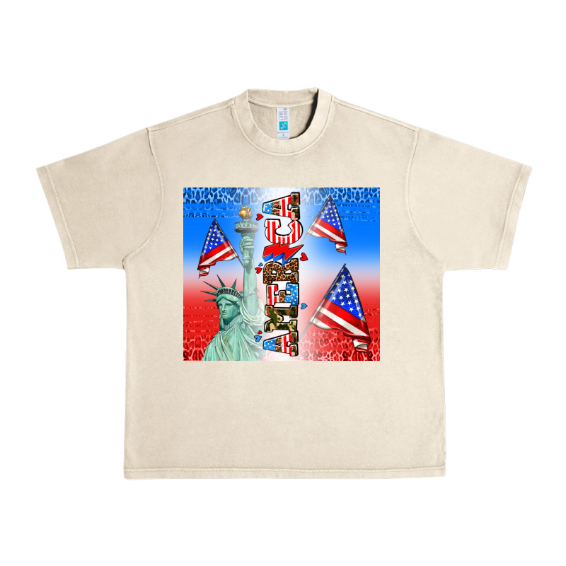 American Flag  And America Urban Heavy Tee by AdoDesignShop | Teevron