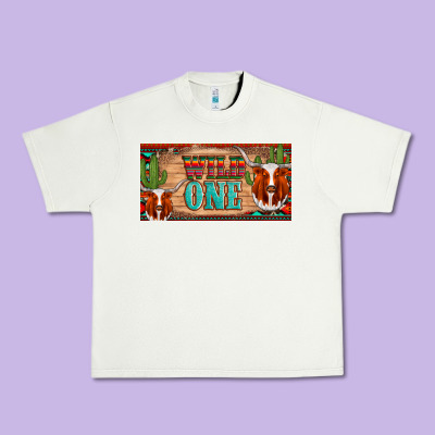 Texas Longhorn Wild One Cactus Licanse Plate Urban Heavy Tee Designed By Artiststas