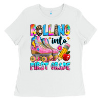 White rolling into first grade Ladies Tee - texasbilliewilder