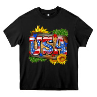 Black usa Heavy Core Tee - Zillion Design Studio