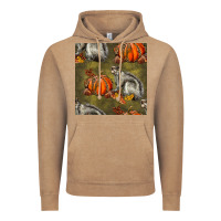 Vintage Coffee squirrel pumpkin seamless Vintage Hoodie - BundleAndBundleShop