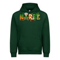 Forest Green St. Patrick's Day Nurse with gnome Urban Hoodie - HowdyJamesFarm