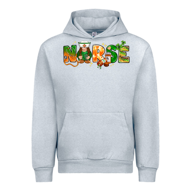 St. Patrick's Day Nurse With Gnome Urban Hoodie by HowdyJamesFarm | Teevron