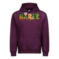 Mauve Wine St. Patrick's Day Nurse with gnome Urban Hoodie - HowdyJamesFarm