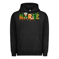 Pigment Black St. Patrick's Day Nurse with gnome Urban Hoodie - HowdyJamesFarm