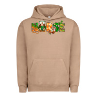 Pigment Burro St. Patrick's Day Nurse with gnome Urban Hoodie - HowdyJamesFarm