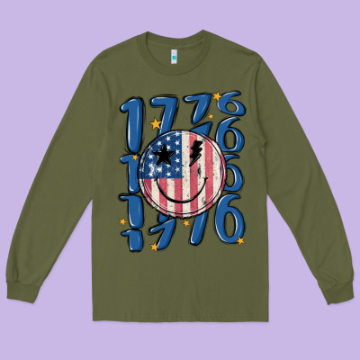 1776 Long Sleeve Tee Designed By Maliassmallbusiness