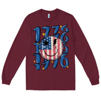 Burgundy 1776 Long Sleeve Tee - MaliasSmallBusiness