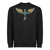 Black western cross wings Heavyweight Sweatshirt - BarkalooDesign