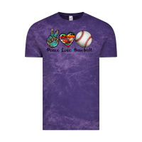 Cloud Purple peace love baseball Vintage Tee - Artiststas