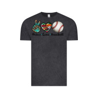 Vintage Black peace love baseball Vintage Tee - Artiststas