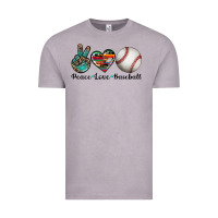 Vintage Zinc peace love baseball Vintage Tee - Artiststas