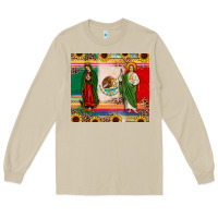 Mushroom mexico flag our lady of guadalupe san judas sunflower Long Sleeve Tee - JahusDesignShop