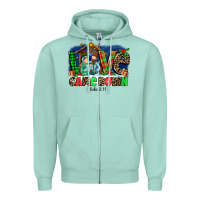 Seafoam Love Came  Down Luke 2 11 Zipper Hoodie - MaliasSmallBusiness