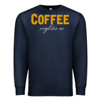 Navy Coffee Completes Me Premium Sweatshirt - Bettercallsaul