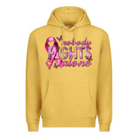 Antique Gold nobody fights alone cancer Premium Hoodie - NancyCooperArtShop