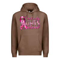 Chestnut nobody fights alone cancer Premium Hoodie - NancyCooperArtShop