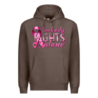 Coffee nobody fights alone cancer Premium Hoodie - NancyCooperArtShop