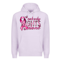Lilac nobody fights alone cancer Premium Hoodie - NancyCooperArtShop