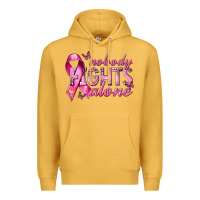 Mustard nobody fights alone cancer Premium Hoodie - NancyCooperArtShop