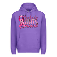 Purple nobody fights alone cancer Premium Hoodie - NancyCooperArtShop