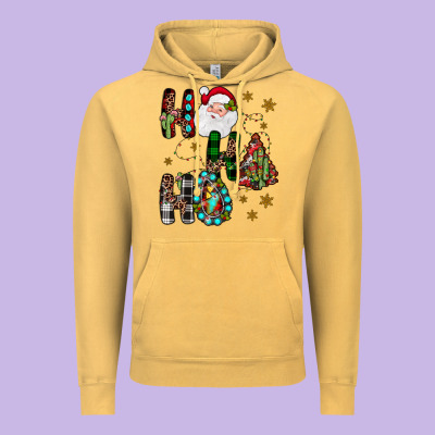 Ho Ho Ho Vintage Hoodie Designed By Jahusdesignshop