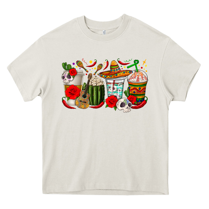 Hispanic Heritage Month Coffee Cups Heavy Core Tee by texasbilliewilder | Teevron