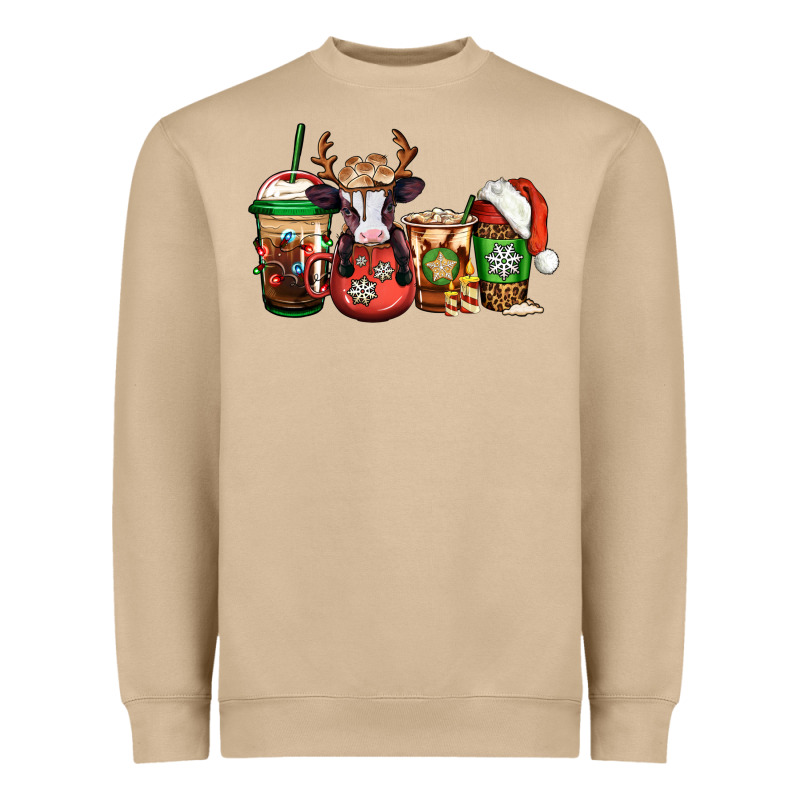 Christmas Baby Calf Coffee Cups Heavyweight Sweatshirt by Jasminsmagicworld | Teevron