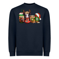 Navy christmas baby calf coffee cups Heavyweight Sweatshirt - Jasminsmagicworld