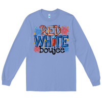 Colony Blue red white boujee Long Sleeve Tee - MaliasSmallBusiness