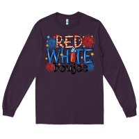 Plum red white boujee Long Sleeve Tee - MaliasSmallBusiness