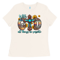 Bone with god all things are possible cross Ladies Tee - Zillion Design Studio